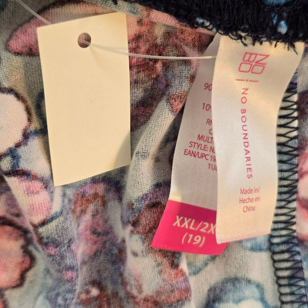 Womens Multi-Color Floral Leggings With Cut-Out Ankle Detail XXL (19) JJ4233 - Picture 6 of 8